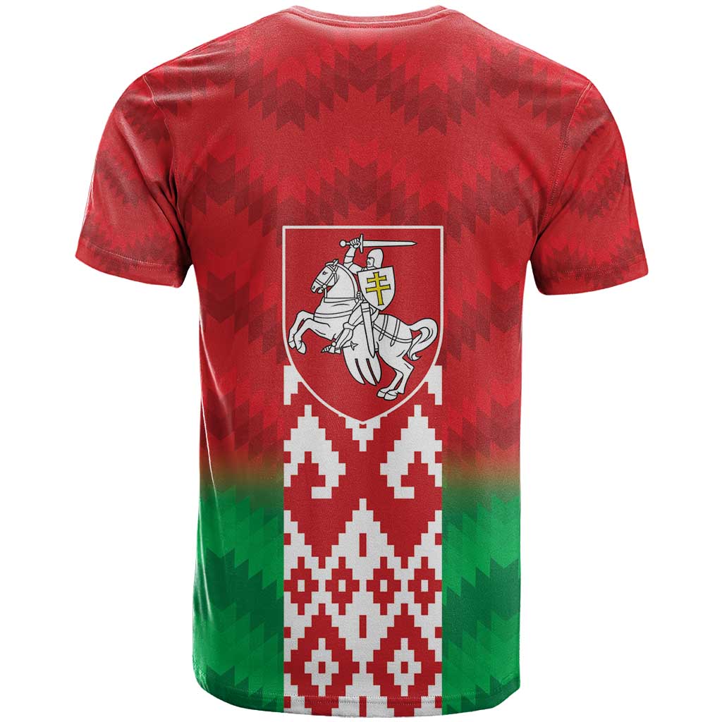 Republic of Belarus T-Shirt Pahonia Rushnyk Pattern Graphic Tee