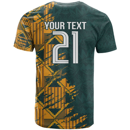 Custom South Africa Rugby T-Shirt The Springboks Mascot Sporty Version Graphic Tee
