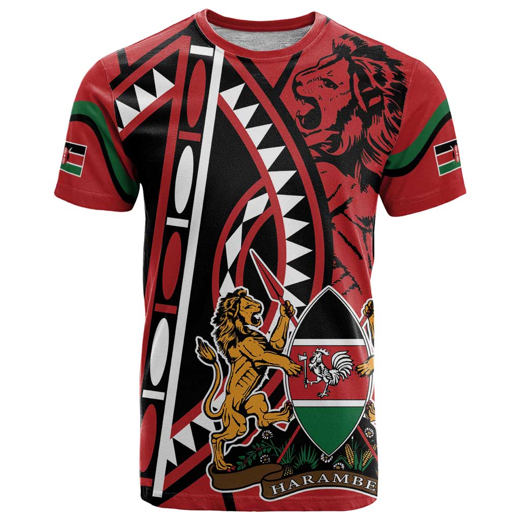 Kenya With African Shield T-Shirt Graphic Tee
