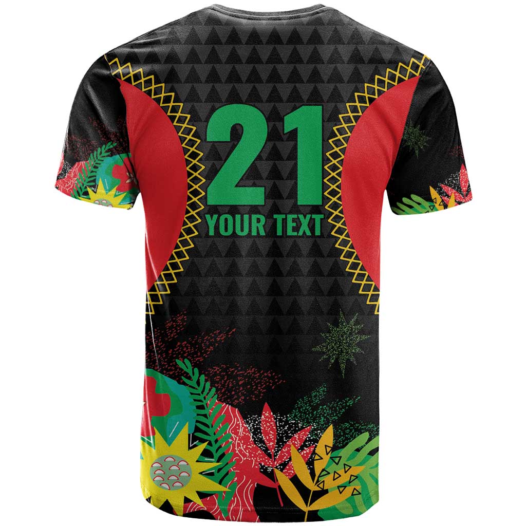 Custom Caribbean Cricket St Kitts and Nevis T-Shirt Two Islands One Fire Patriots Crown 2025 - Black Graphic Tee