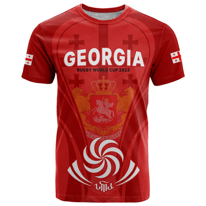 Custom Georgia Rugby T-Shirt World Cup Come On Lelos Graphic Tee