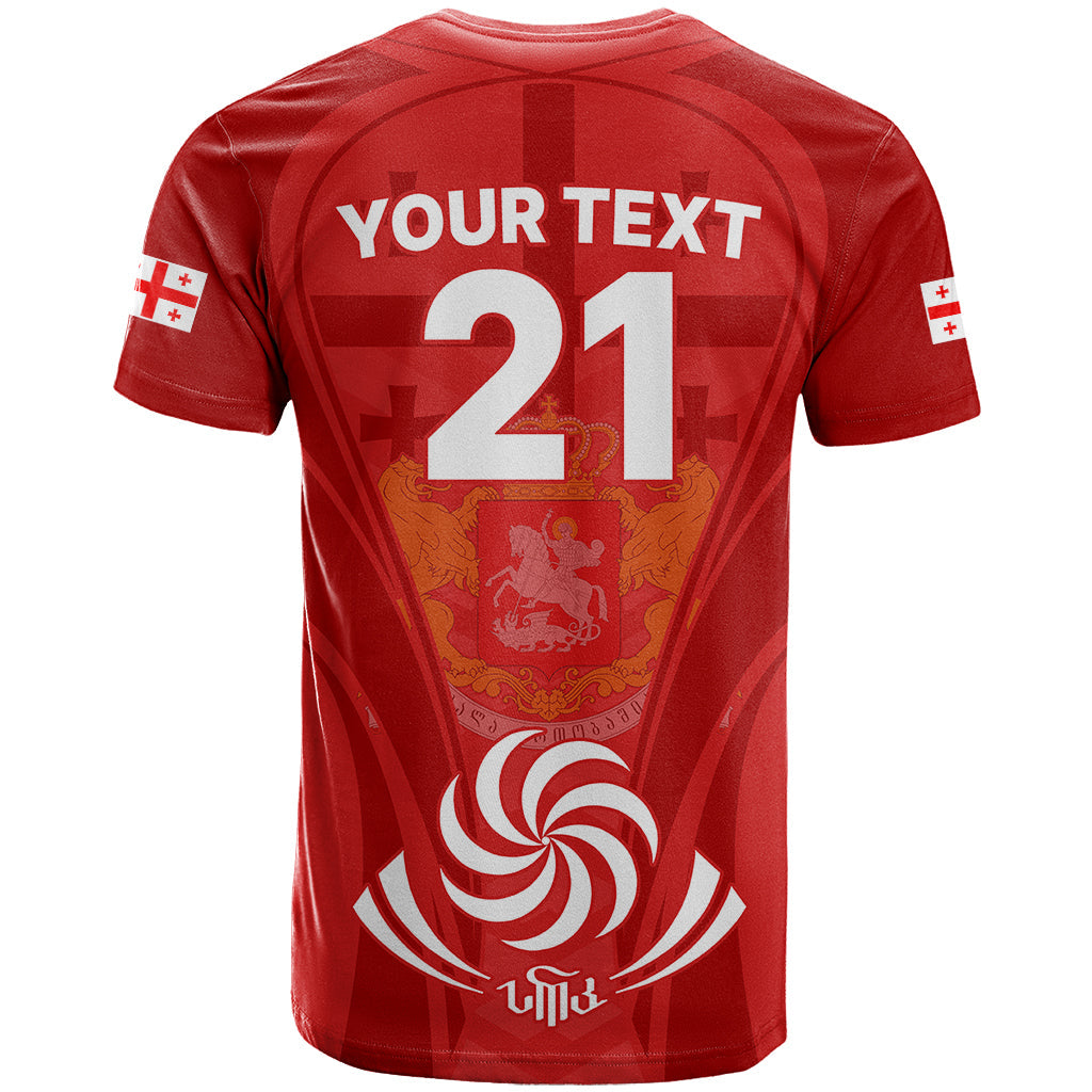 Custom Georgia Rugby T-Shirt World Cup Come On Lelos Graphic Tee