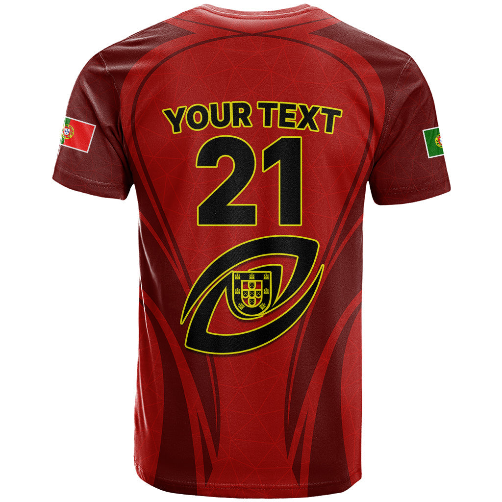Custom Portugal Rugby T-Shirt The Wolves World Cup Go Os Lobos Graphic Tee