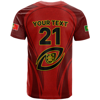 Custom Portugal Rugby T-Shirt The Wolves World Cup Go Os Lobos Graphic Tee