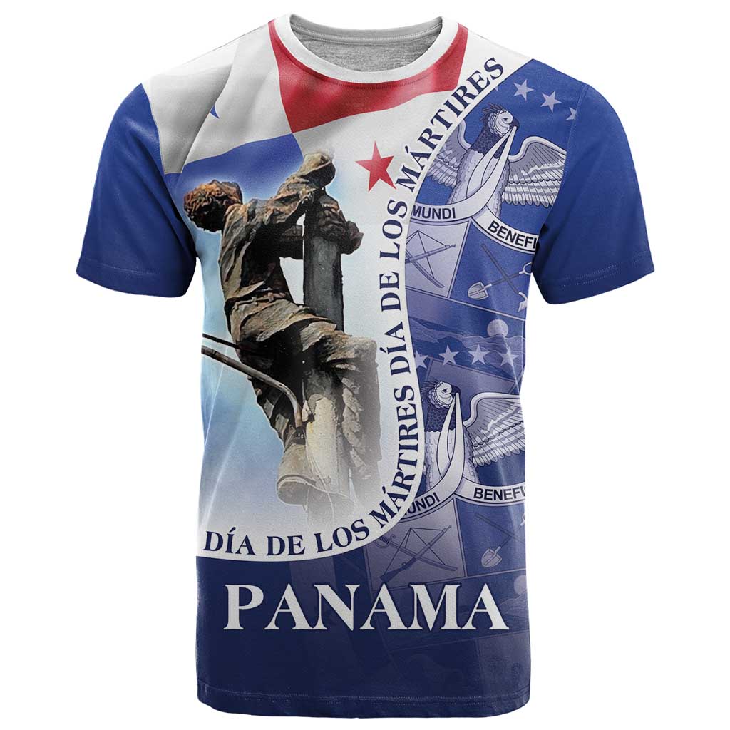 Panama Dia de los Martires T-Shirt Panama Martyrs' Day Raises Flag Graphic Tee