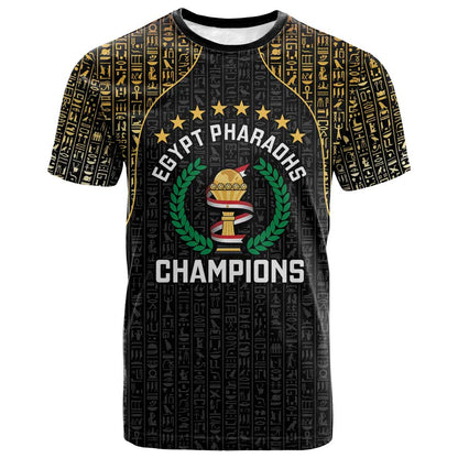 Custom Egypt Pharaohs T-Shirt African Football Champions 2025 Graphic Tee