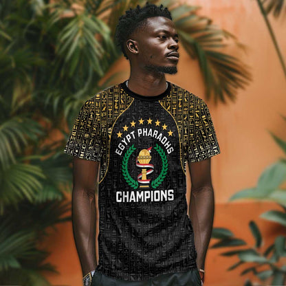 Custom Egypt Pharaohs T-Shirt African Football Champions 2025 Graphic Tee