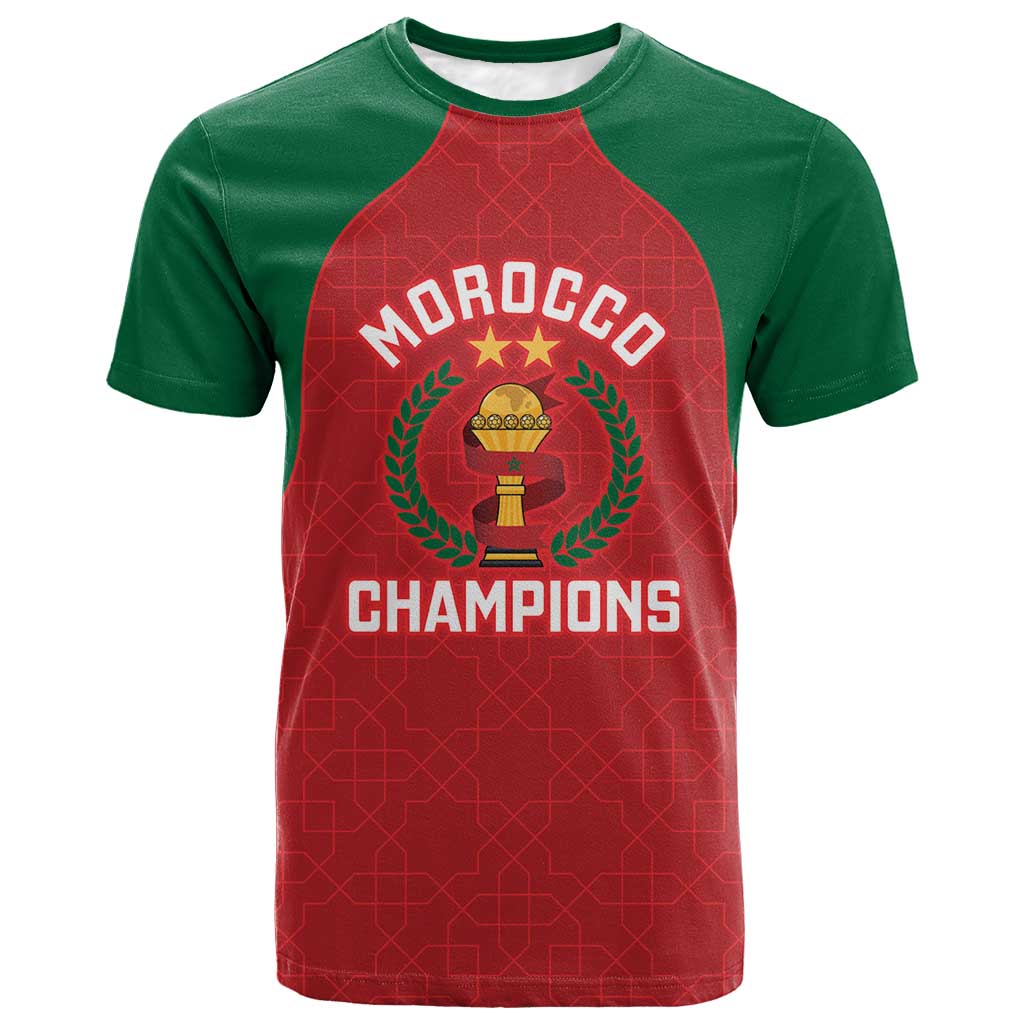 Custom Morocco Atlas Lions T-Shirt African Football Champions 2025 Graphic Tee