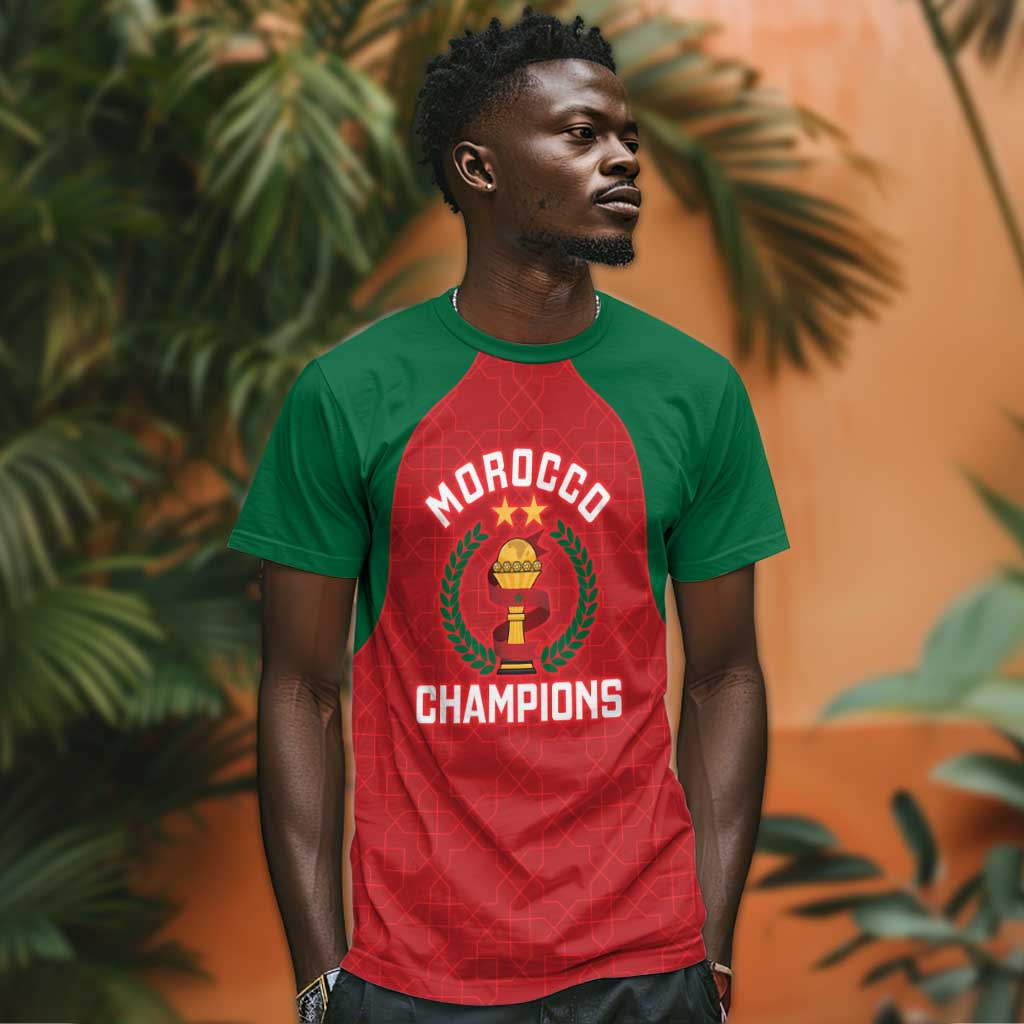 Custom Morocco Atlas Lions T-Shirt African Football Champions 2025 Graphic Tee