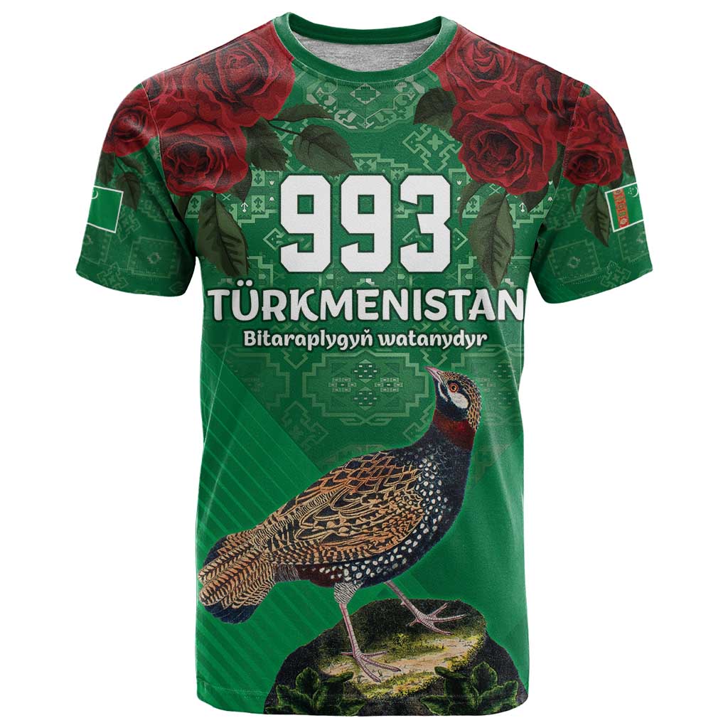 Turkmenistan 993 Custom T-Shirt Turkmenistan Bitaraplygyn watanydyr Graphic Tee