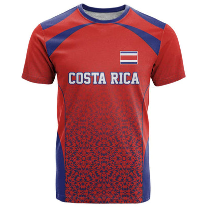 Costa Rica Football Custom T-Shirt Los Ticos Go Champions Graphic Tee