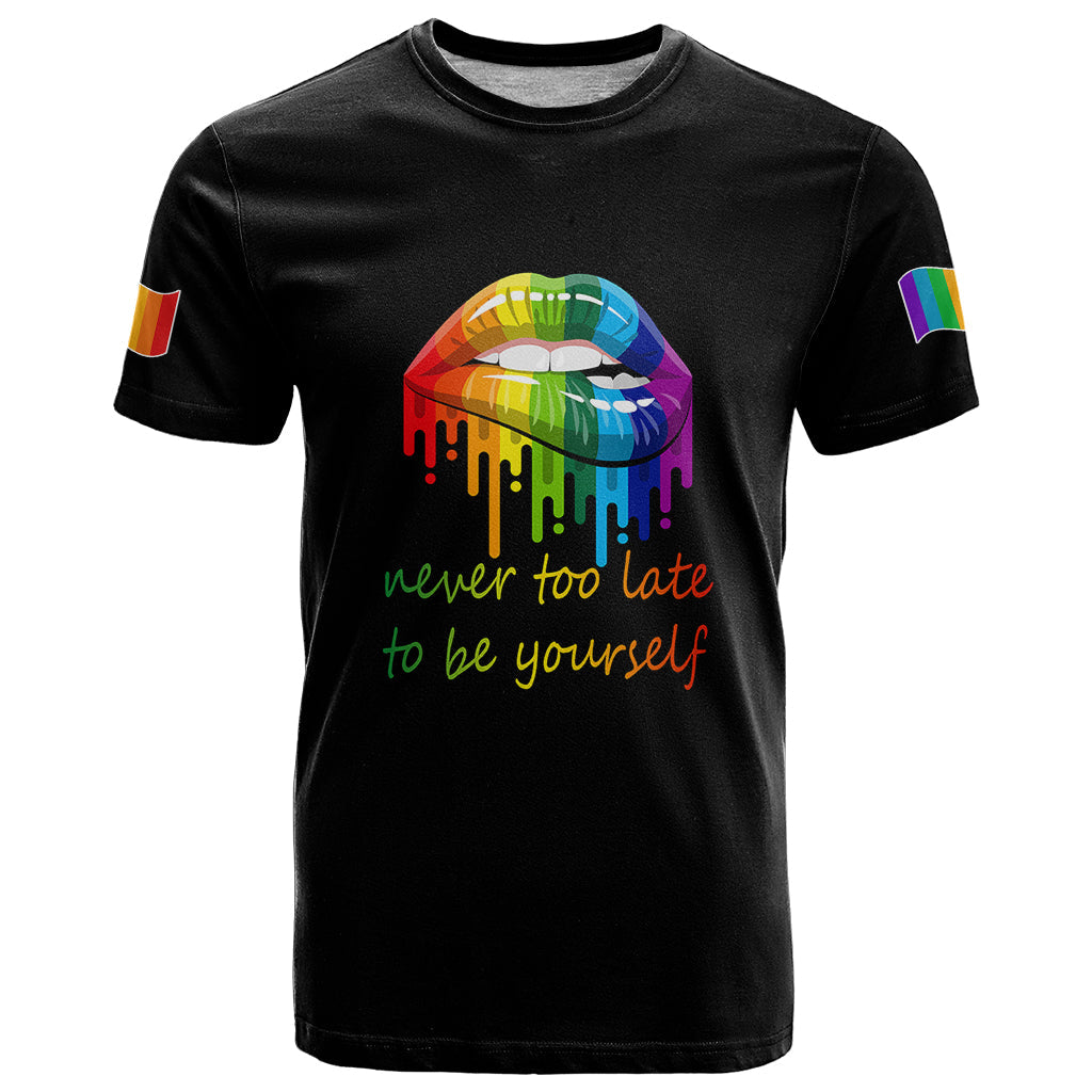 Pride Month To Be Yourself T-Shirt Black Vibe Graphic Tee