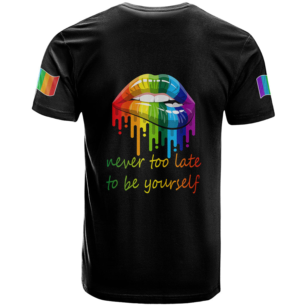 Pride Month To Be Yourself T-Shirt Black Vibe Graphic Tee