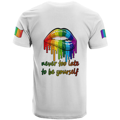 Pride Month To Be Yourself T-Shirt White Vibe Graphic Tee