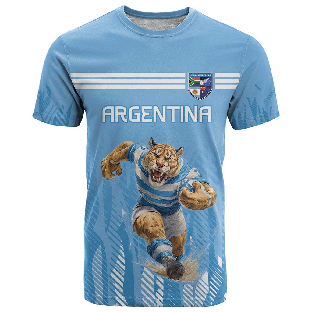 Argentina Rugby Custom T-Shirt Glory Be To Pumas Graphic Tee