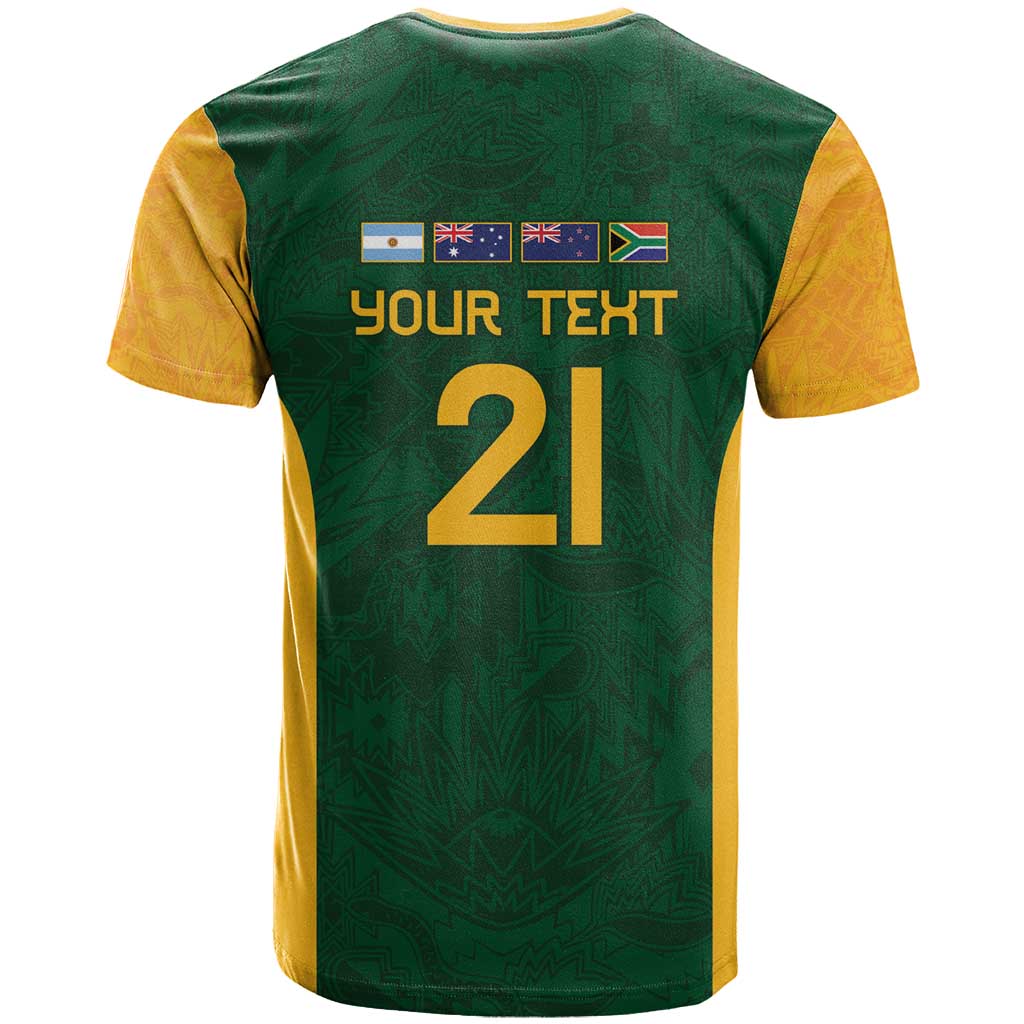 South Africa Rugby Custom T-Shirt Glory Be To Springboks Graphic Tee