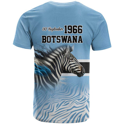 Botswana Independence Day 1966 T-Shirt Tribal Zebra Skins Pattern Graphic Tee