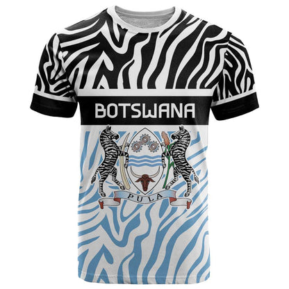 Botswana Personalized T-Shirt Zebra Skins Pattern Graphic Tee