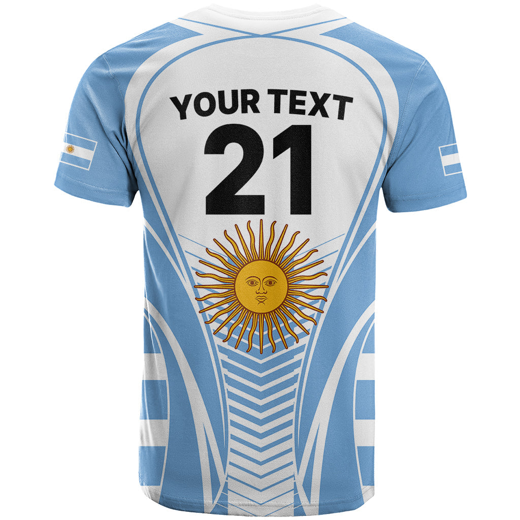 Custom Argentina Rugby T-Shirt World Cup Los Pumas Go Champion Graphic Tee