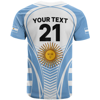 Custom Argentina Rugby T-Shirt World Cup Los Pumas Go Champion Graphic Tee