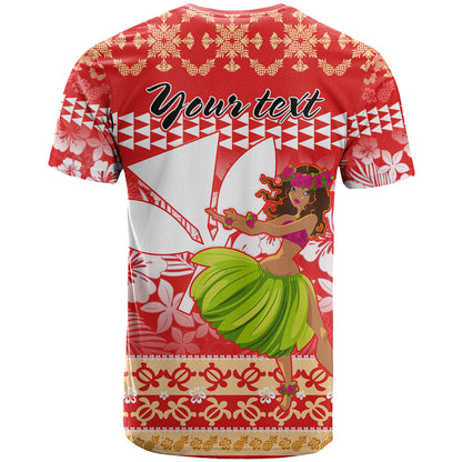 Personalised Hawaii Mele Kalikimaka T-Shirt Santa Claus and Hula Dancing Merry Christmas Graphic Tee