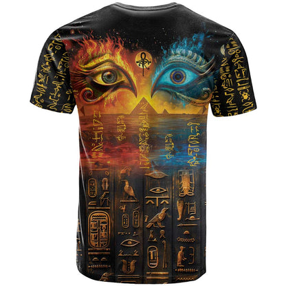 Eye of Ra and Eye of Horus T-Shirt Power and Magic Ancient Egyptian Mythology Graphic Tee