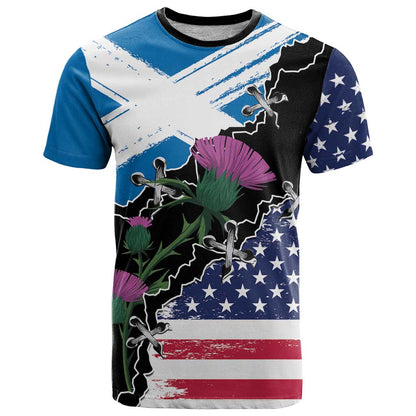 Scottish-American Heritage Month T-Shirt Proud Scottish American Heritage Graphic Tee