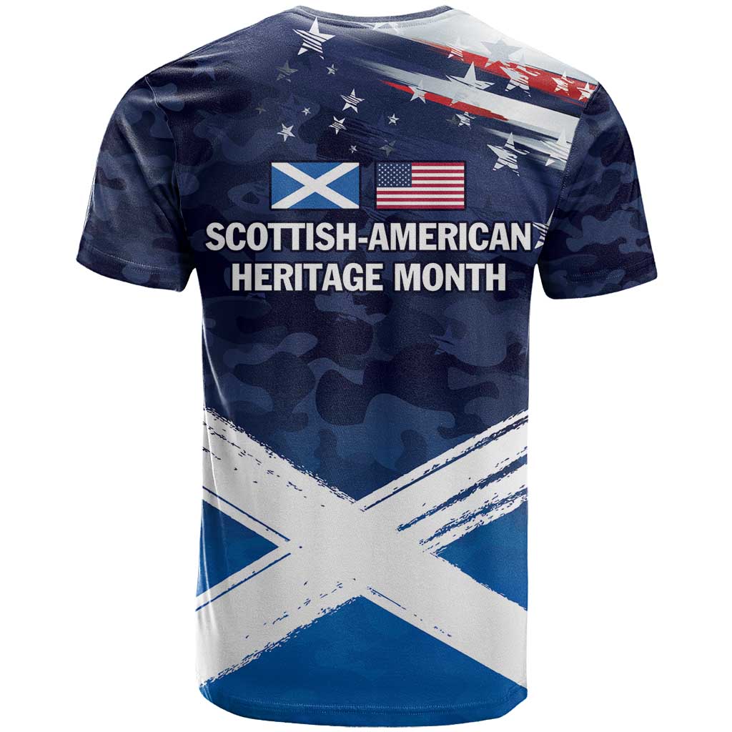 USA Scotland Flag T-Shirt My Nation My Heritage Graphic Tee
