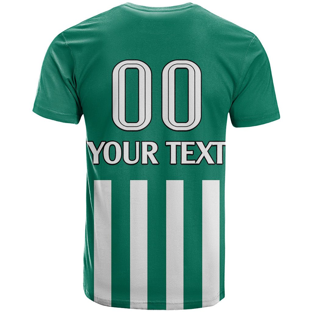 Custom Text And Number Austria T-Shirt Austrian Coat Of Arms Minimalist Green Style No1 Graphic Tee