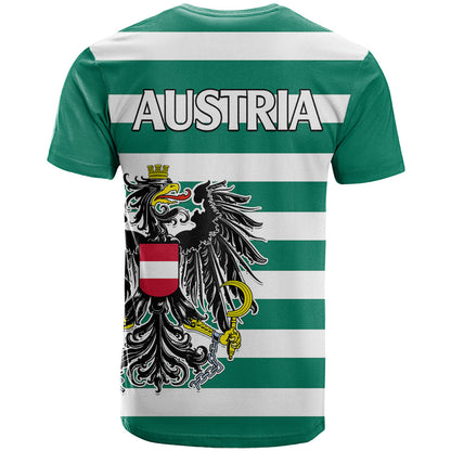 Austria T-Shirt Austrian Coat Of Arms Minimalist Green Style No2 Graphic Tee