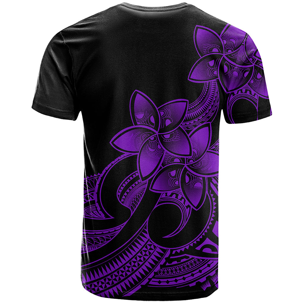 Polynesian Pride Plumeria Flowers T-Shirt Polynesian Tribal Purple Vibe Graphic Tee