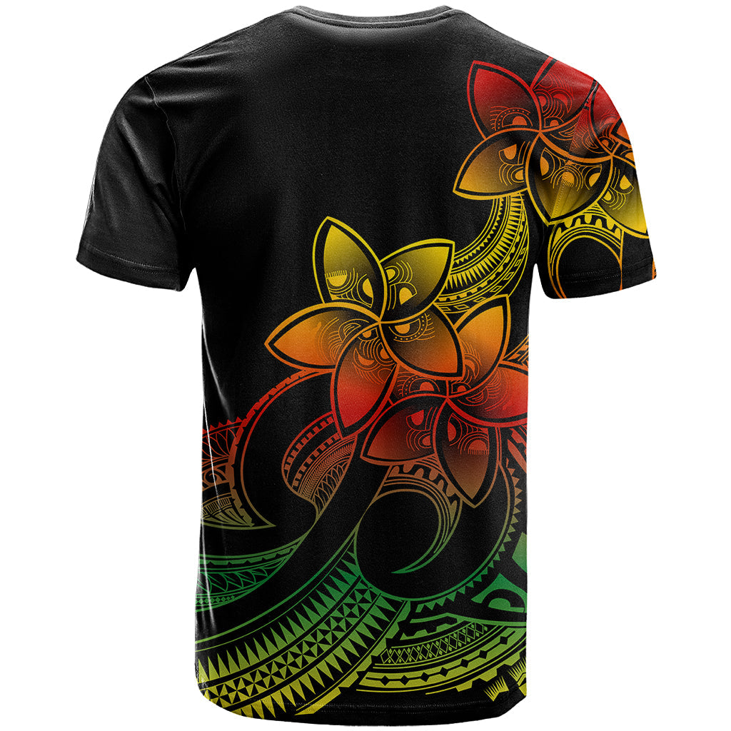 Polynesian Pride Plumeria Flowers T-Shirt Polynesian Tribal Reggae Vibe Graphic Tee