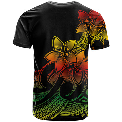 Polynesian Pride Plumeria Flowers T-Shirt Polynesian Tribal Reggae Vibe Graphic Tee