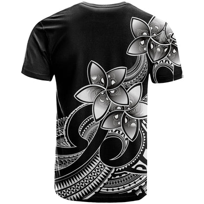 Polynesian Pride Plumeria Flowers T-Shirt Polynesian Tribal White Vibe Graphic Tee