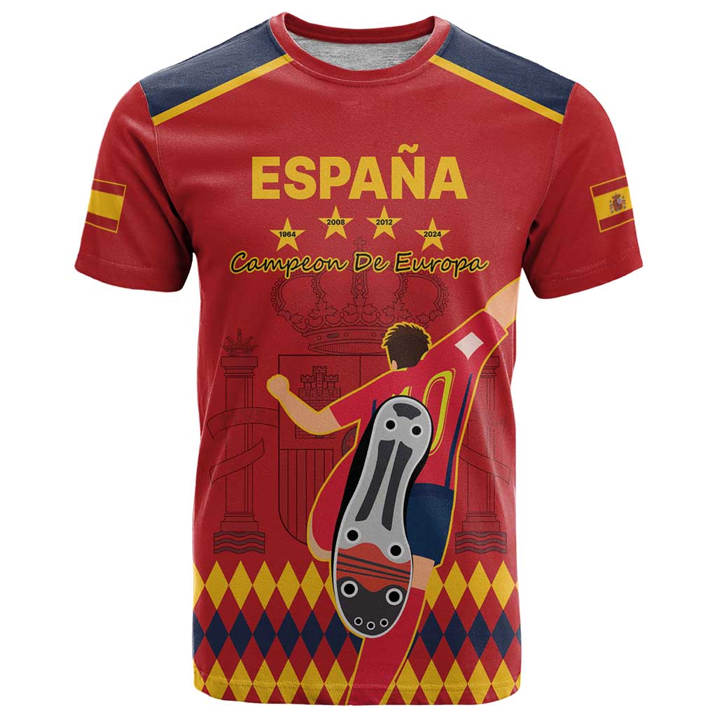 Custom Spain Euro 2024 Champions T-Shirt La Roja Campeon De Europa Graphic Tee
