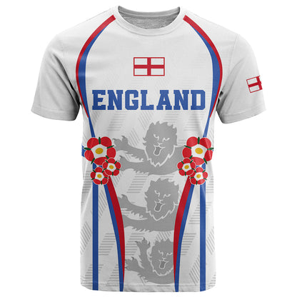 Custom England Women Football T-Shirt Three Lions Go World Cup Graphic Tee