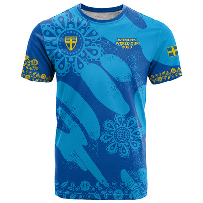 Custom Sweden Women Football T-Shirt Blagult World Cup Graphic Tee
