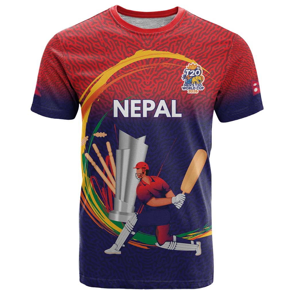 Custom Cricket Nepal East Asia-Pacific T-Shirt Nepal Cricket Crown Quest Graphic Tee