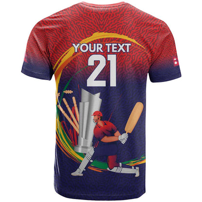 Custom Cricket Nepal East Asia-Pacific T-Shirt Nepal Cricket Crown Quest Graphic Tee
