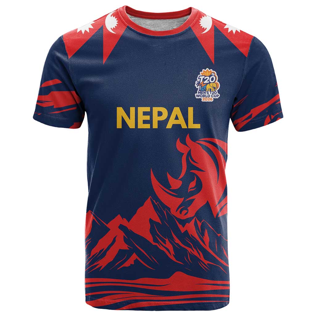 Custom Cricket Nepal East Asia-Pacific T-Shirt Nepal Rhinos Champions Graphic Tee