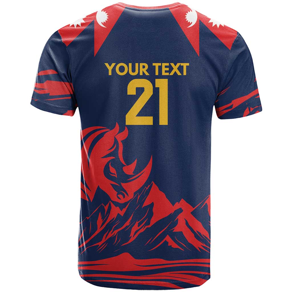 Custom Cricket Nepal East Asia-Pacific T-Shirt Nepal Rhinos Champions Graphic Tee