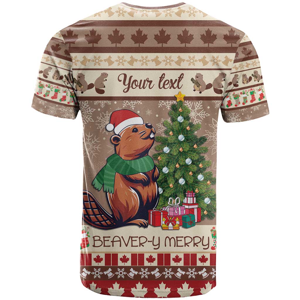 Personalized Beaver-y Merry T-Shirt Canada Merry Christmas Beavers Graphic Tee