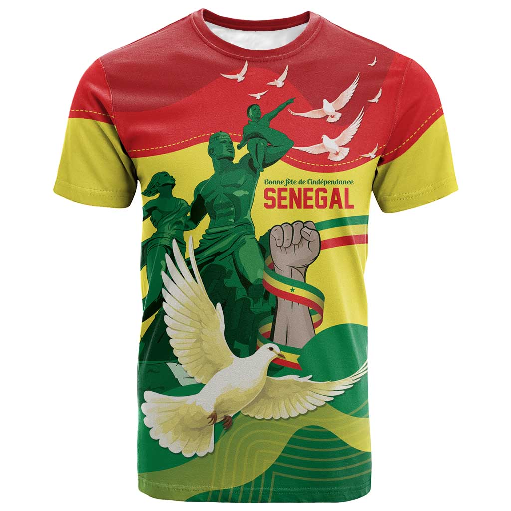 Personalized Senegal Independence Day T-Shirt African Renaissance Monument Graphic Tee