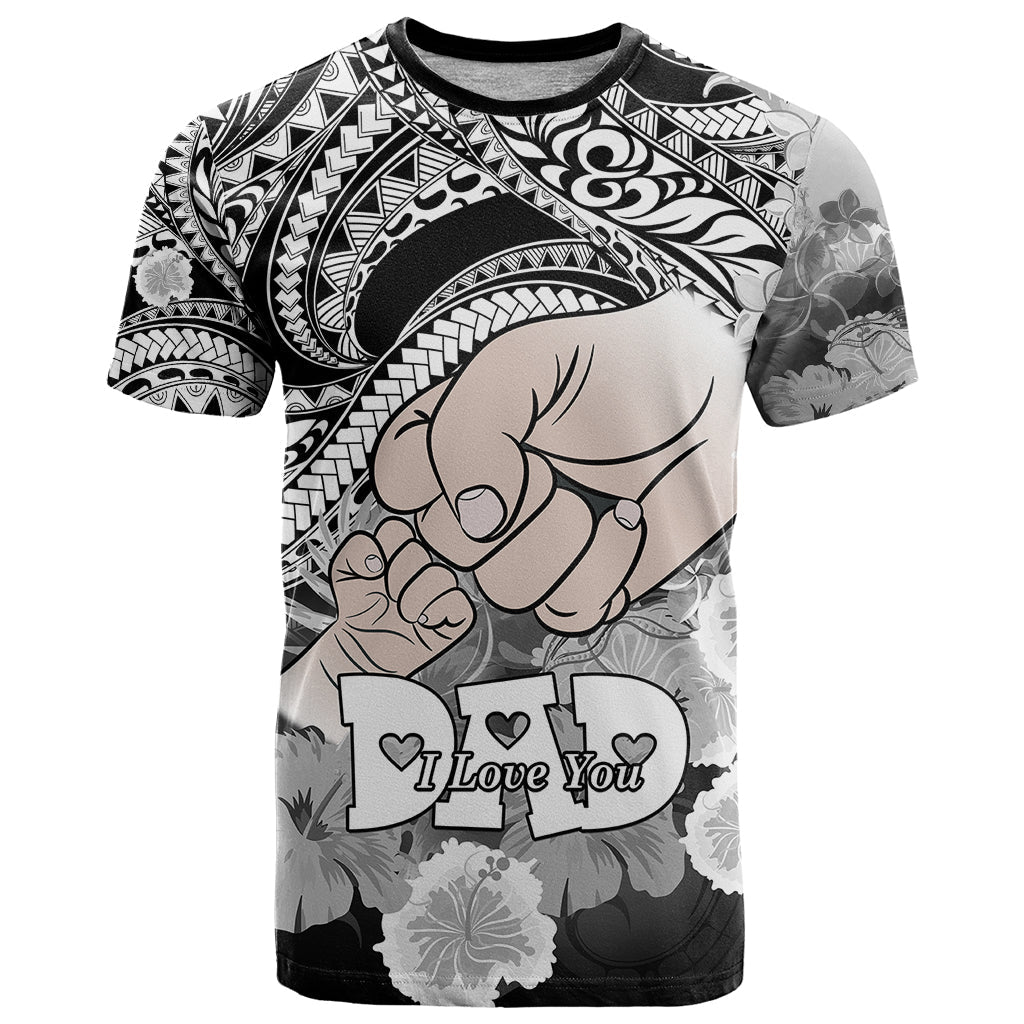 Polynesian Pride Happy Father Day T-Shirt I Love You Dad - Polynesian Tribal Black Graphic Tee