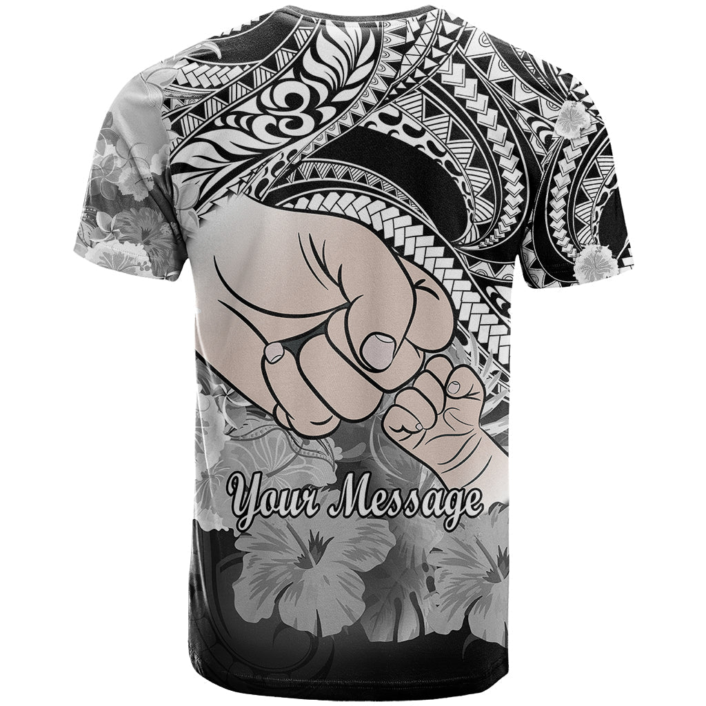 Personalised Polynesian Pride Happy Father Day T-Shirt I Love You Dad - Polynesian Tribal Black Graphic Tee