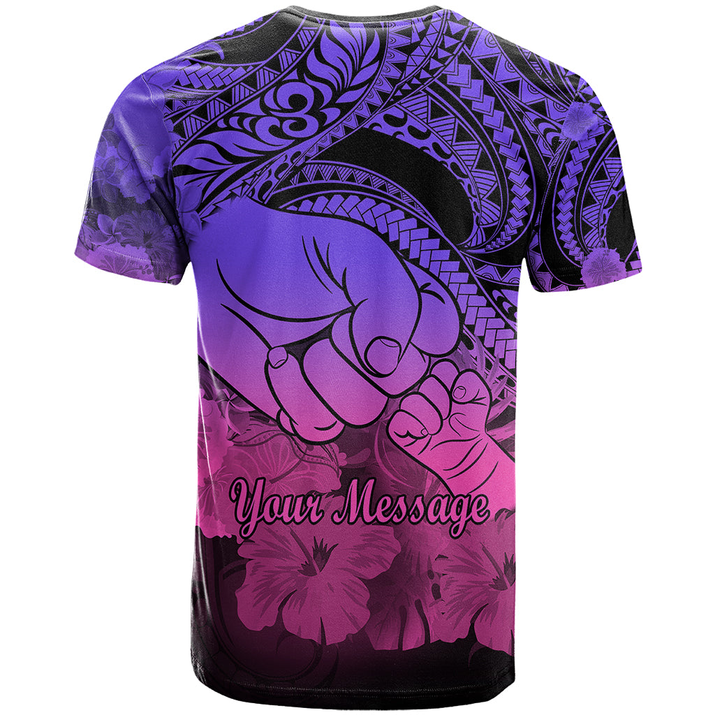 Personalised Polynesian Pride Happy Father Day T-Shirt I Love You Dad - Polynesian Tribal Gradient 2 Graphic Tee