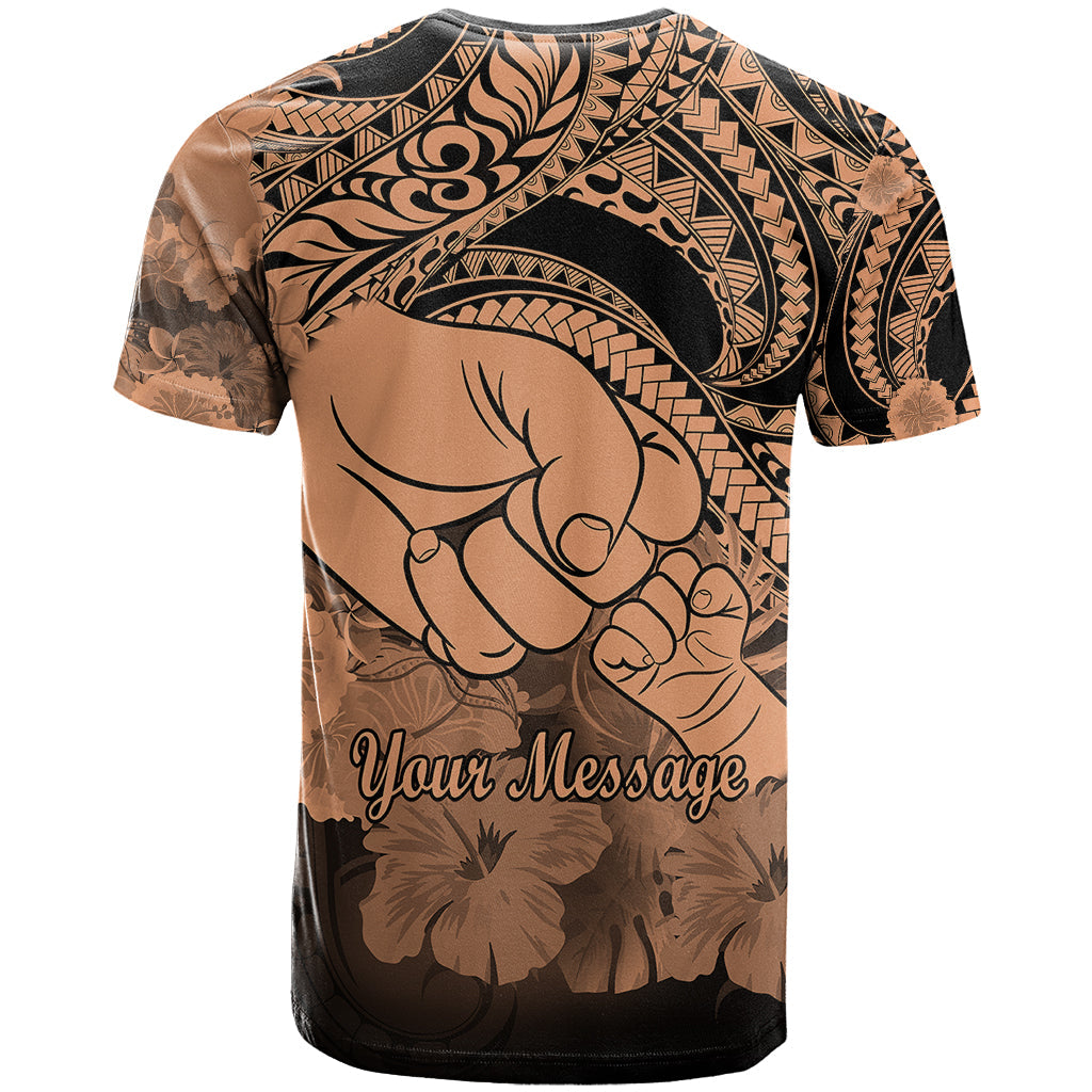 Personalised Polynesian Pride Happy Father Day T-Shirt I Love You Dad - Polynesian Tribal Nude Graphic Tee