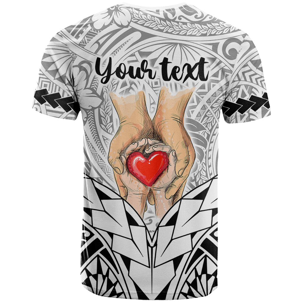 Personalised Polynesian Father's Day Gift For Dad T-Shirt Super Father In The World - Black Polynesian Pattern Graphic Tee