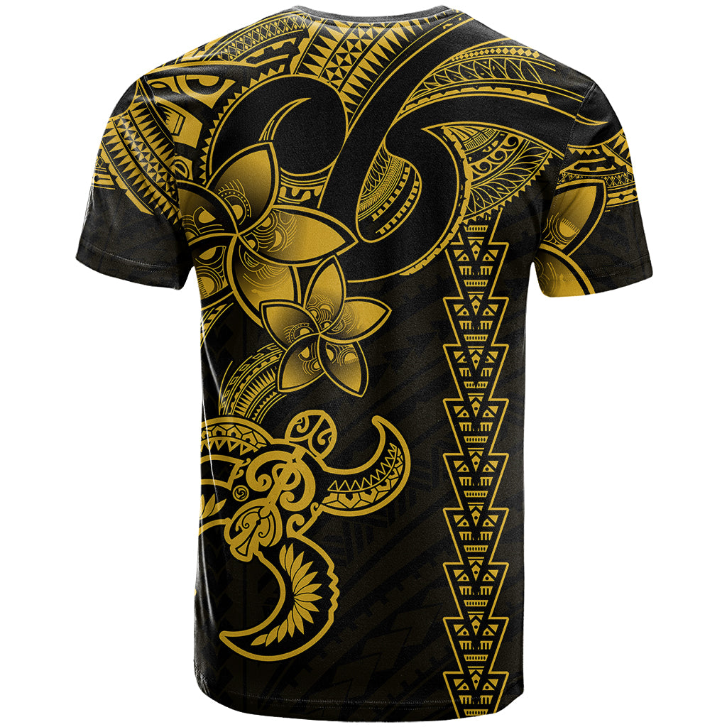 Hawaiian Tribal T-Shirt Polynesian Kakau Turtle - Yellow Graphic Tee