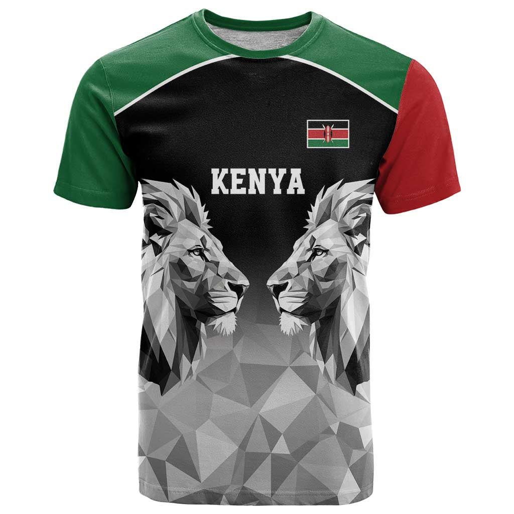 Kenya Rugby Custom T-Shirt Black Kenyan 22-23 Motif Graphic Tee